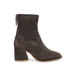 Saint G Bronze Stretch Fabric Ankle Boot