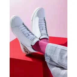 Saint G Men's Milo White Ankle High Sneakers