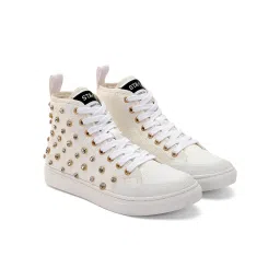 Saint G Off White Canvas Women Sneaker