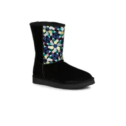 Saint G Women Embroidered Leather Snug Boots