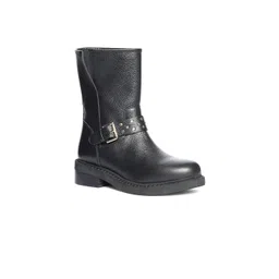 Saint G Women Genuine Leather Block-Heeled Winter Ankle Boots