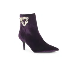 Saint G Women Leather Stiletto-Heeled Ankle Boots