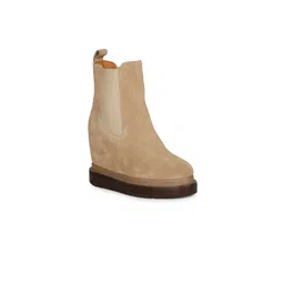 Saint G Women Leather Wedge Winter Boots