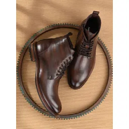 San Frissco Men Brown Lightweight Flat Boots