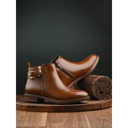 San Frissco Women Casual Block-Heeled Chelsea Boots