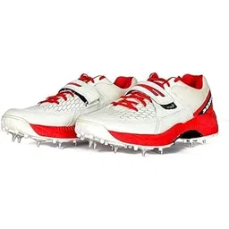 SEGA Men's Reach Spikes Cricket Shoes by Star Impact Pvt. Ltd. (Numeric_12, White)