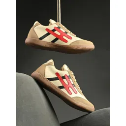 SERVER Men Colourblocked Round Toe Lace-Ups Sneakers