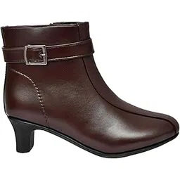 SF Women’s Mid-Calf Boots – Faux Leather, Chic & Durable | Fashionable Vegan-Friendly Footwear | Color Brown