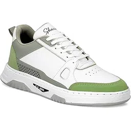 Sharvé Men’s Lightweight White Casual Sneakers