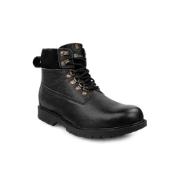 Shences Men's Black Biker Boots
