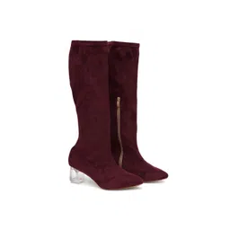 Sherrif Shoes Women Maroon Regular Boots