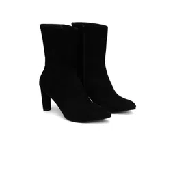 Sherrif Shoes Women Synthetic Leather Block-Heeled Chelsea Boots