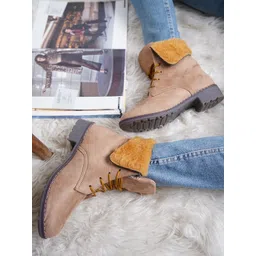 Shezone Women Block-Heeled Regular Boots