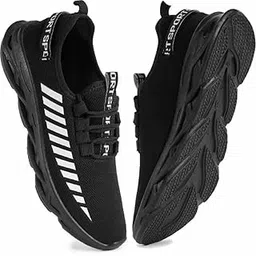 Shoes Men Gym – Stylish Sports Shoes for Men Running, Durable Black Sneakers for Everyday Use