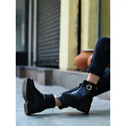 Shoetopia Women Casual Block-Heeled Regular Boots