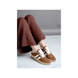 Shoetopia Women Tan Smart Casual Sneakers