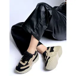 Shoetopia Women's Beige Casual Sneakers