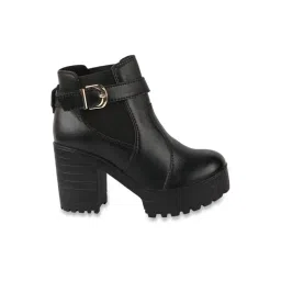 Shoetopia Women's Black Casual Booties