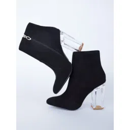 Shoetopia Women's Black Casual Booties