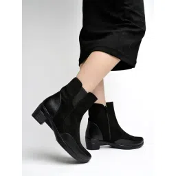 Shoetopia Women's Black Chelsea Boots