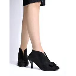 Shoetopia Women's Black Stiletto Boots