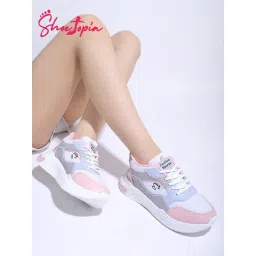 Shoetopia Women's Peach Casual Sneakers