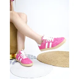 Shoetopia Women's Pink Casual Sneakers