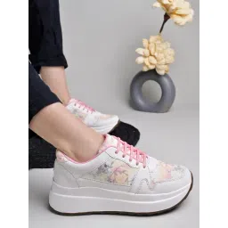 Shoetopia Women's Pink Casual Sneakers
