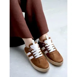 Shoetopia Women's Tan Casual Sneakers