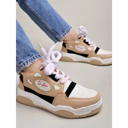 Shoetopia Women's Tan Sneakers