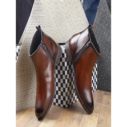 SHOZANIA Men Mid Top Leather Regular Boots