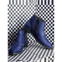 SHOZANIA Men Mid-Top Suede Regular Boots