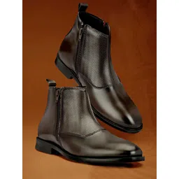 SHOZANIA Men Round-Toe Chelsea Boots