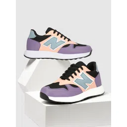 SHOZANIA Women Colourblocked Leather Lightweight Lace-Ups Walking Shoes