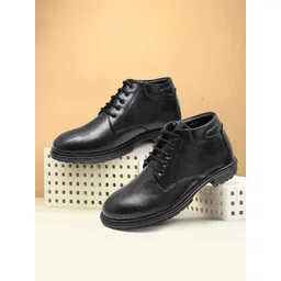 SHUAN Men Lace-Up Ankle Boots