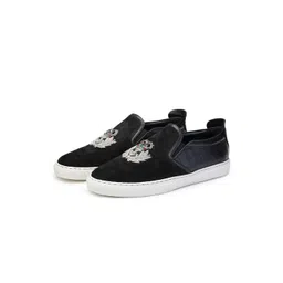 SHUTIQ Men Printed Suede Slip-On Sneakers