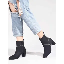 SHUZ TOUCH Women Mid-Top Block Heel Boots