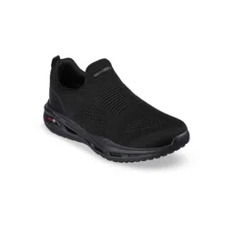 Skechers Arch Fit Orvan Denison Men Textured Round Toe Memory Foam Slip-On Sneakers