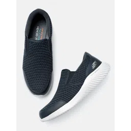 Skechers Men Navy Blue BOUNDER-VERTVILLE Slip-On Sneakers