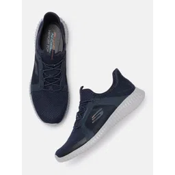 Skechers Men Navy Blue ELITE FLEX Slip-On Sneakers