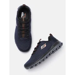 Skechers Men Navy Blue GLIDE-STEP - FASTEN UP Sneakers