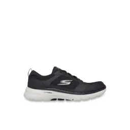 Skechers Men's GO WALK 6 - COMPETE Black Grey Walking Shoes