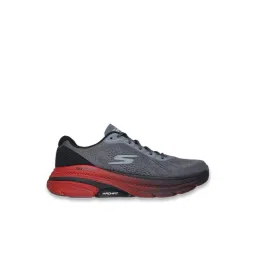 Skechers Men's MAX CUSHIONING ARCH FIT 2.0 Charcoal & Red Running Shoes
