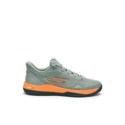 Skechers Men's SKECHERS VIPER COURT PRO Gray & Orange Running Shoes