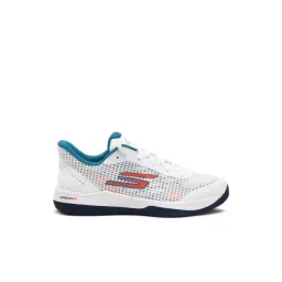 Skechers Men's SKECHERS VIPER COURT PRO White & Turquoise Running Shoes