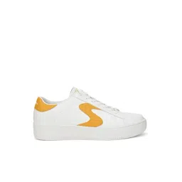 Skechers Men's Sport Court 92 White & Yellow Casual Sneakers