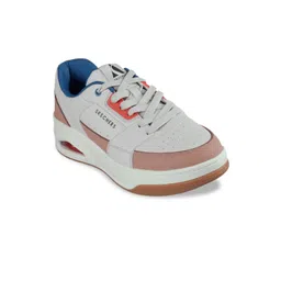 Skechers UNO COURT - LOW-POST Men colorblocked Lace Ups Round Toe Casual Sneakers
