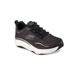 Skechers Women Black Woven Design Sneakers
