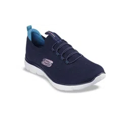 Skechers Women Casual Round Toe Mid-Top Slip On Sneakers