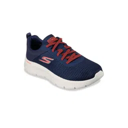 Skechers Women Navy Blue Mesh Walking Non-Marking Shoes